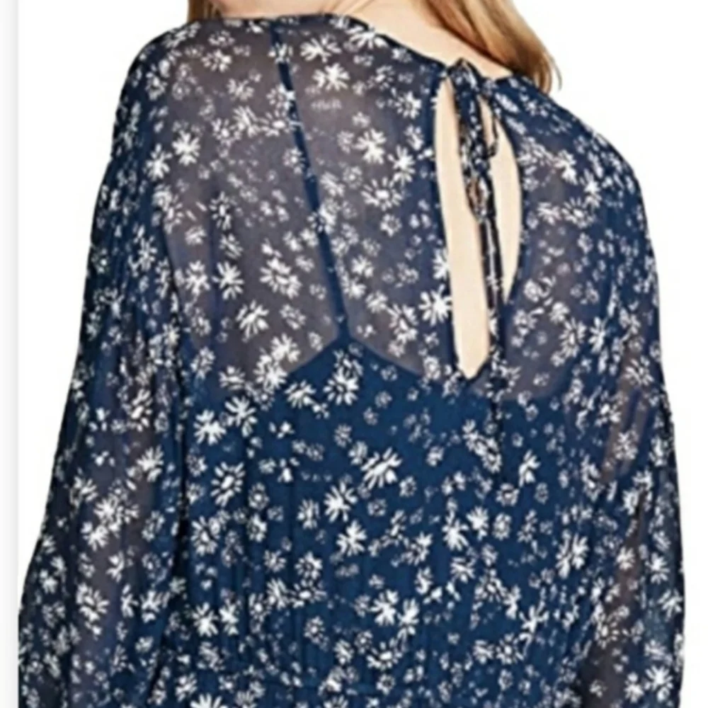 Free People Long Sleeve Floral Midi Dress